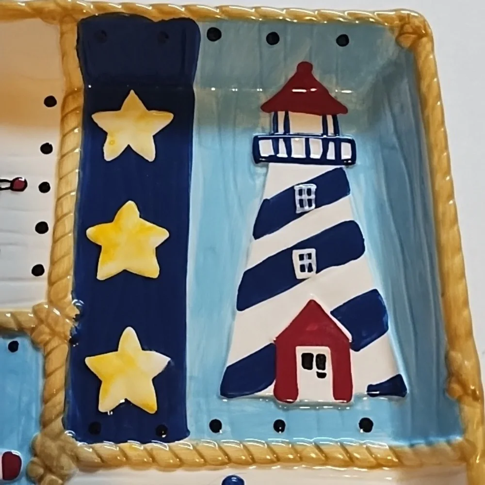 Nautical Themed Ceramic Platter - Picture 2 of 16